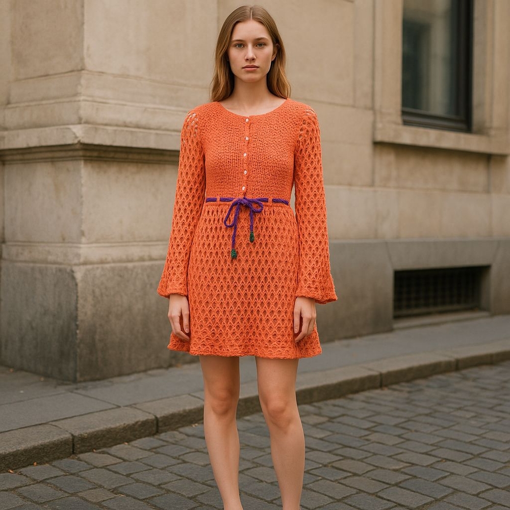 CROCHET DRESS GIRL HANDMADE - Picture 4 of 7